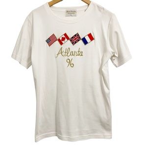 Vintage Atlanta 96 Olympics Flag US  Canada UK France Top Oversized Small